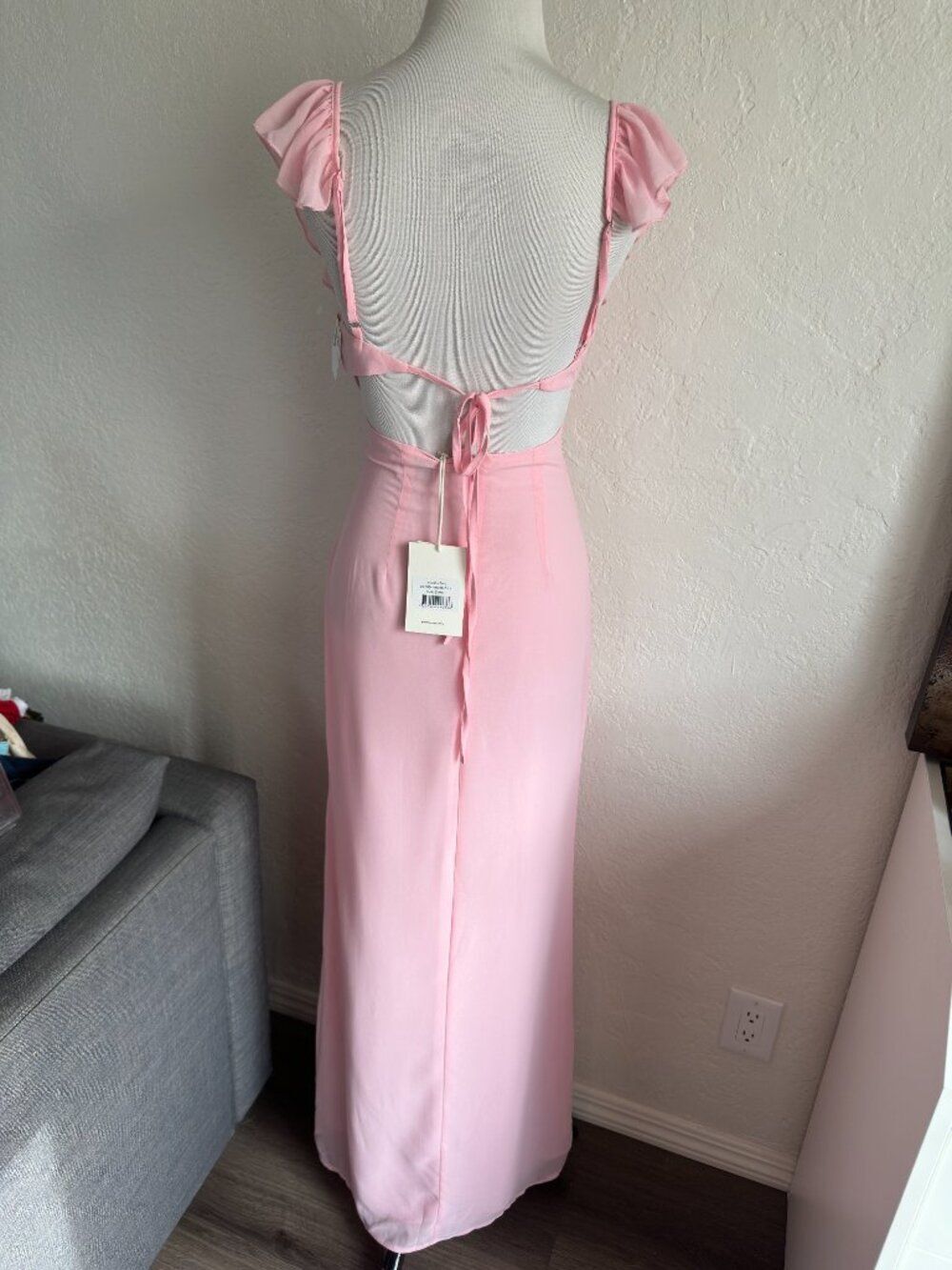 pepper mayo Silvie Maxi Dress - Pink Size 0 - Picture 9 of 10